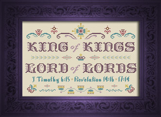 KING of KINGs on vintage fabric